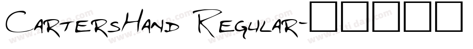 CartersHand Regular字体转换